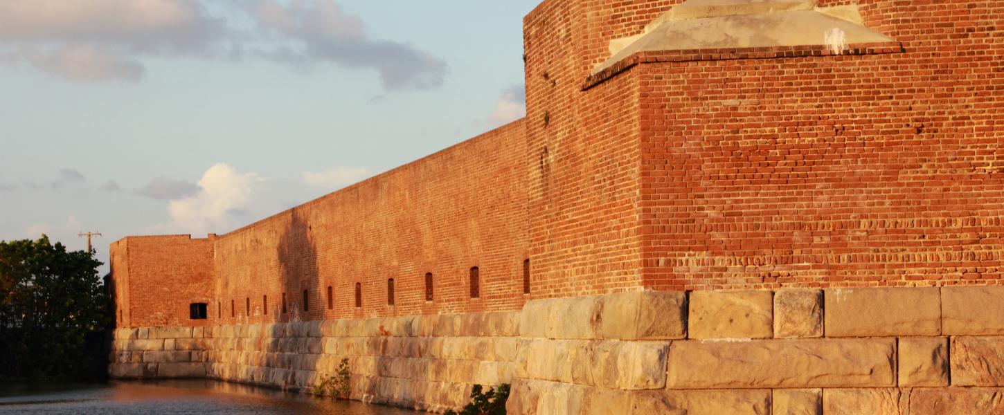 View from side of Fort Zachary Taylor