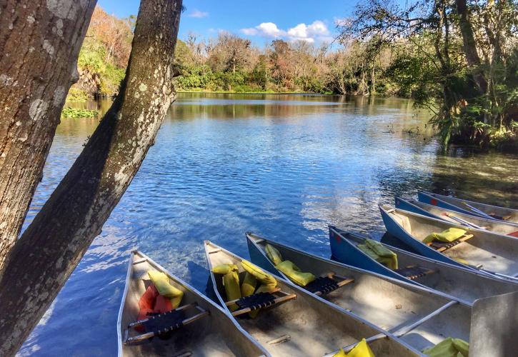 Canoes at Wekiwa Springs 